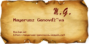 Mayerusz Genovéva névjegykártya